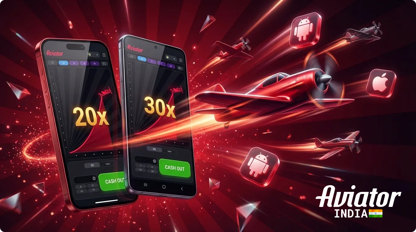 Aviator app designed for android and iOS devices across India